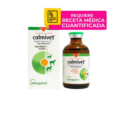 Calmivet Solución Inyectable 50 ml Neuroléptico Sedante Veterinario Vetoquinol