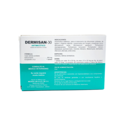 Dermisan 30 Antimicótico 30 Tabletas Mederilab