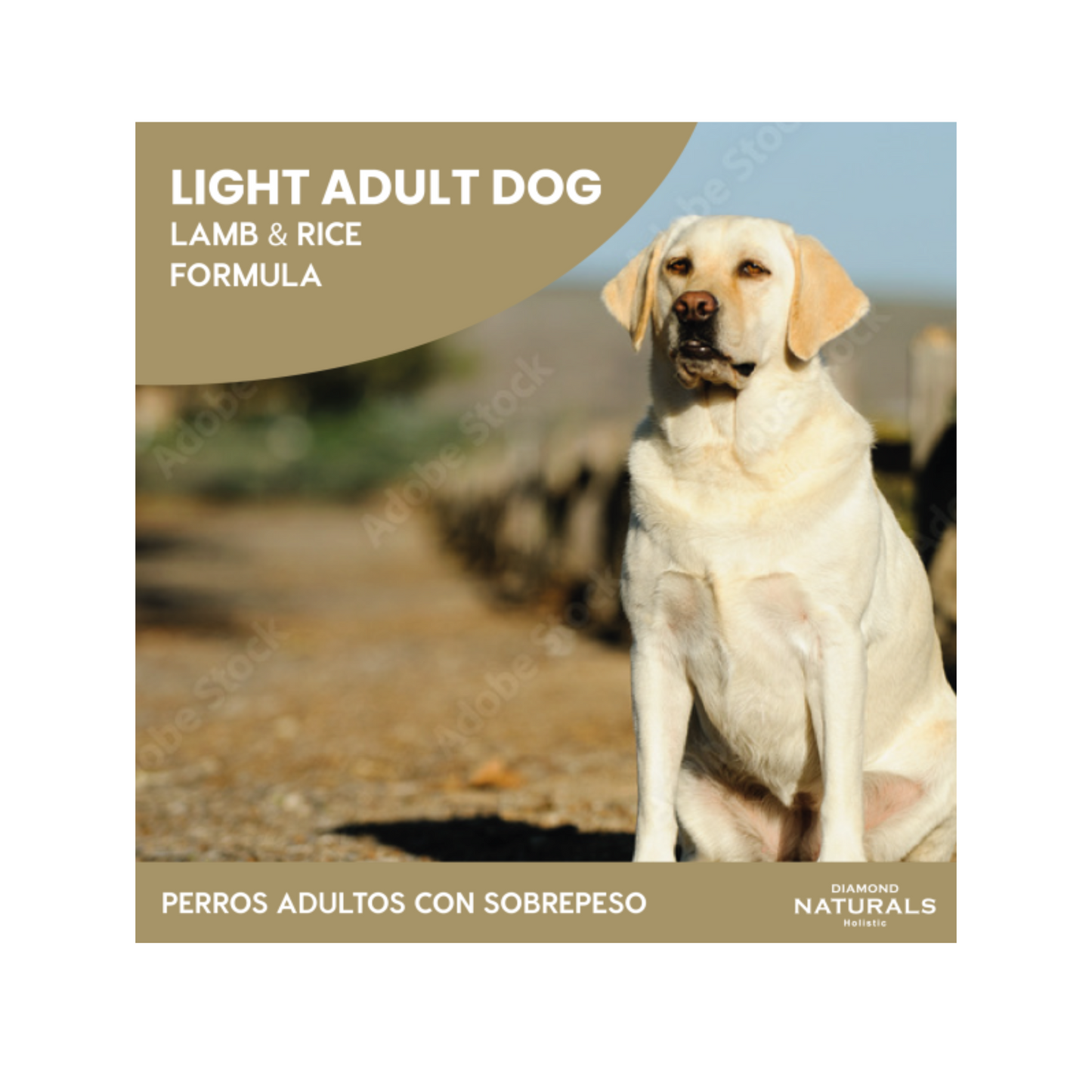 Bolsa Diamond Naturals Light Cordero y Arroz 6.79 kg para perro adulto