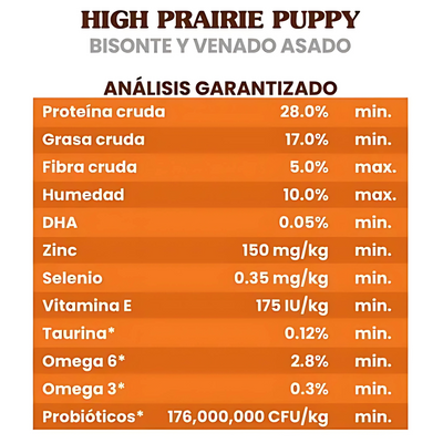 Taste of the Wild High Prairie Puppy bisonte y venado 12.7 kg alimento para cachorro sin granos
