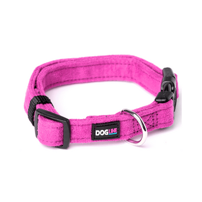 Dogline Collar de Microfibra Color Rosa Talla Chico