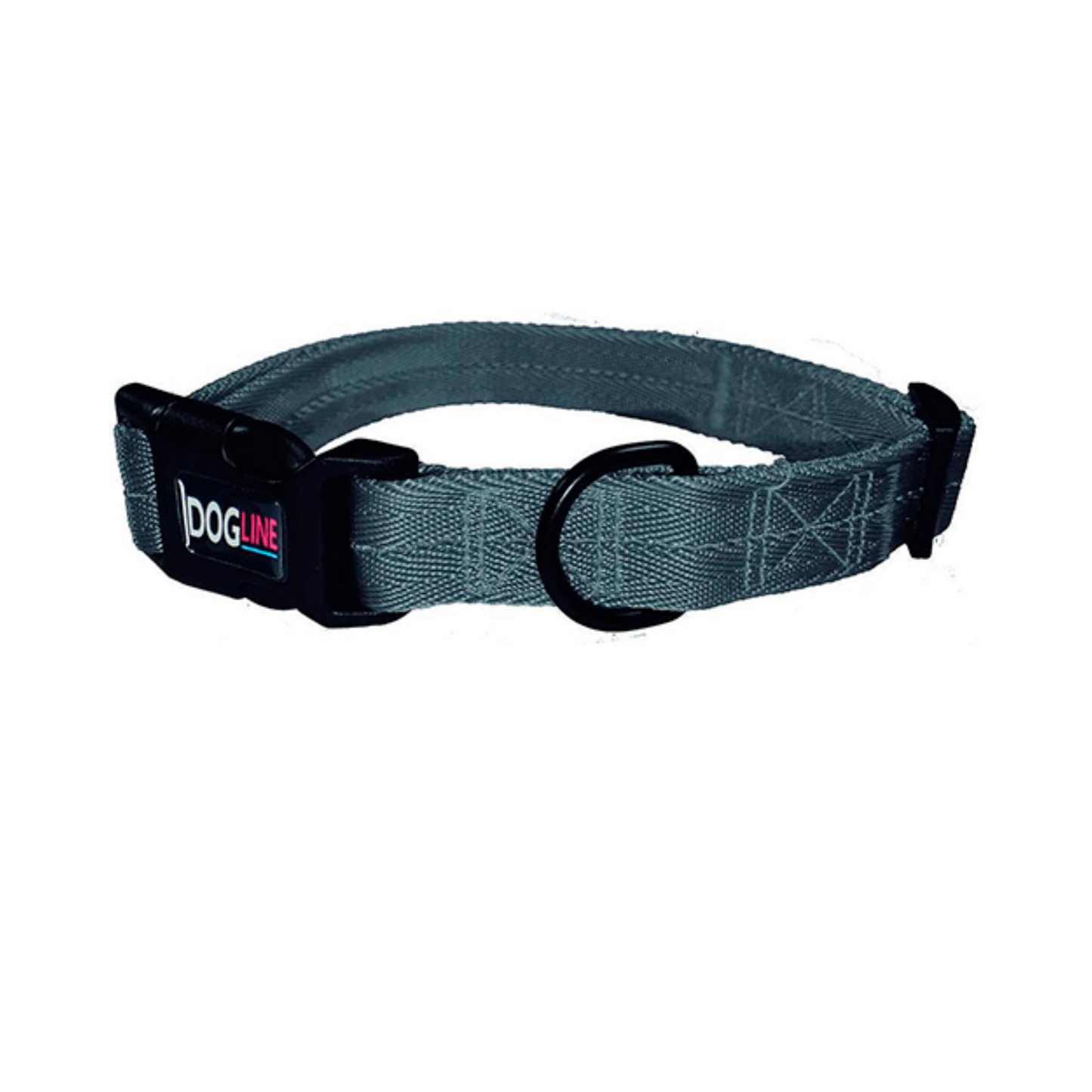 Dogline Collar de Nylon Color Gris para Perro Talla G
