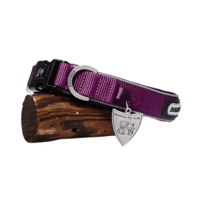 Dogness Collar Reflectivo Color Morado Para Perro Talla Mini