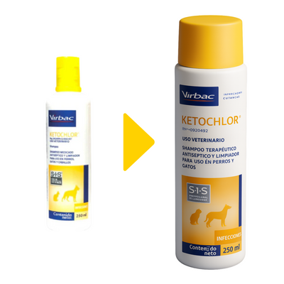 Ketochlor Shampoo Antiséptico y Limpiador 250 ml Virbac