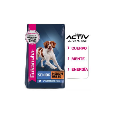 Eukanuba Perro Senior Mature 7+ Razas Medianas 13.6 Kg.