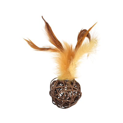 Fancy Pets Juguete Esfera de Catnip con Plumas para Gato