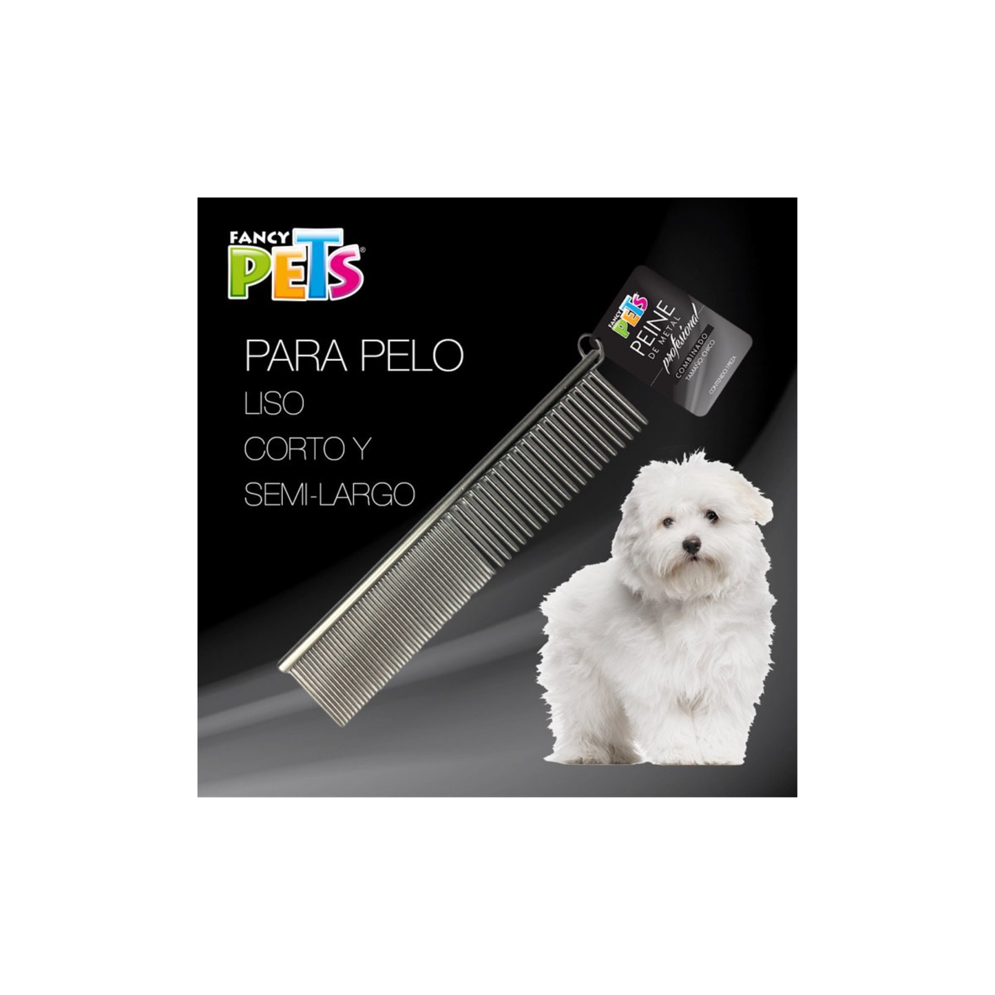 Fancy Pets Peine de Metal Combinado Chico para Perro y Gato