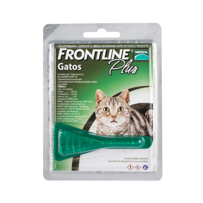 Frontline Plus Antipulgas y Antigarrapatas para Gatos 1 Pipeta 0.5 ml