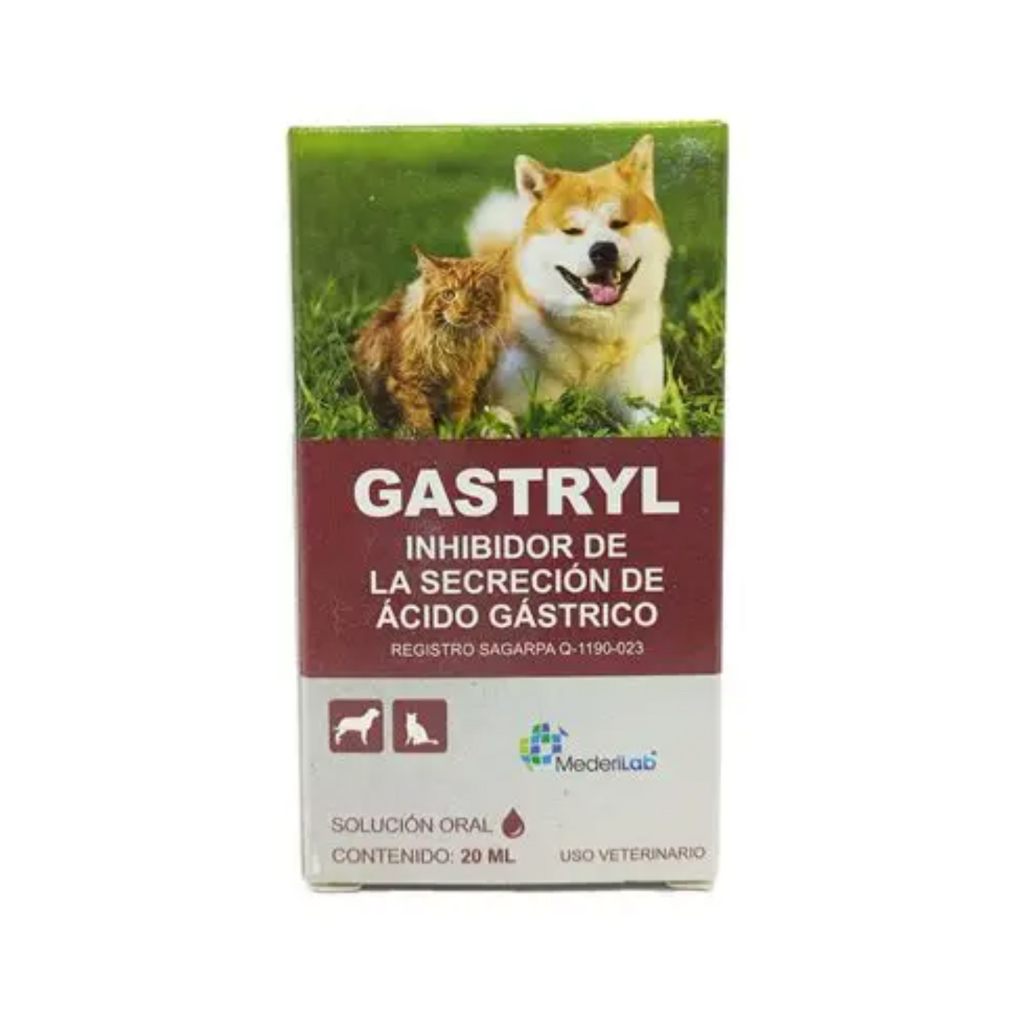 Gastryl Oral Inhibidor de Ácido Gástrico Oral Perros y Gatos 20 ml MederiLab