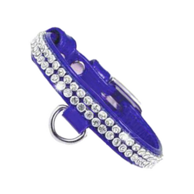 Glamour Collar Color Azul de Cristales Talla Mini