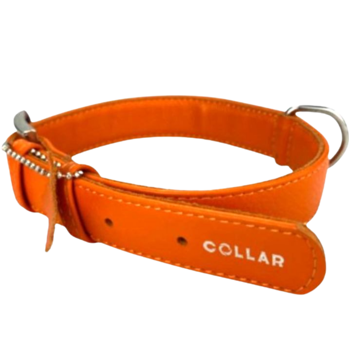 Glamour Collar Plano Naranja para Perro Chico
