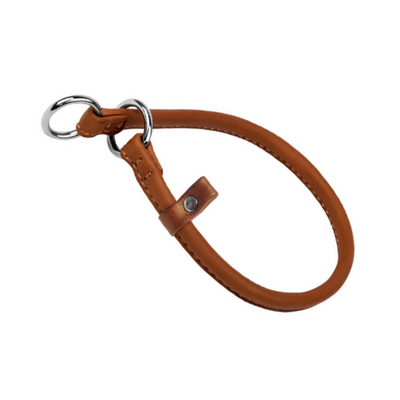 Glamour Collar Corredizo Jerk Choke Color Cafe Para Perro Talla Extra Chico