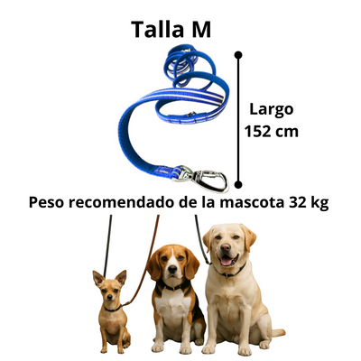 Dogness Correa Multifuncional Color Azul Para Perro Talla M