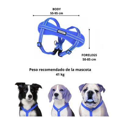 Dogness Pechera Reflectiva Color Azul Para Perro Talla L