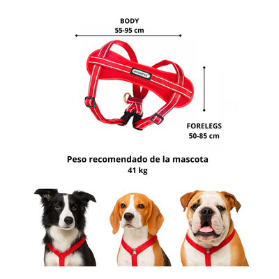 Dogness Pechera Reflectiva Color Rojo Para Perro Talla M