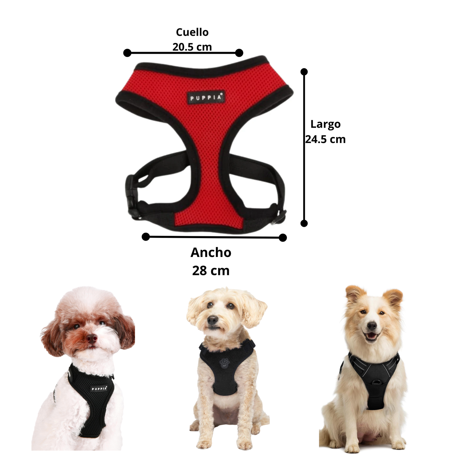 Puppia Arnés Color Rojo Para Perro Talla XL