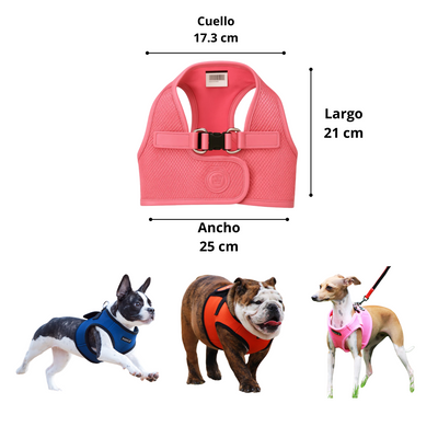 Puppia Arnés Tipo Chaleco Color Rosa Neón Para Perro Talla XL