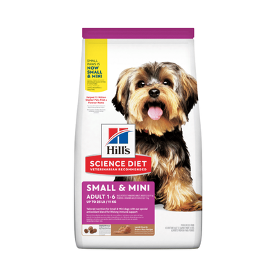 Hill's Science Diet Adulto Small and Mini Alimento para Perro Raza Pequeña Sabor Cordero y Arroz 2.04 Kg