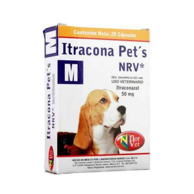 Itracona Pet's M, Itraconazol 50 Mg., 20 cápsulas, Norvet