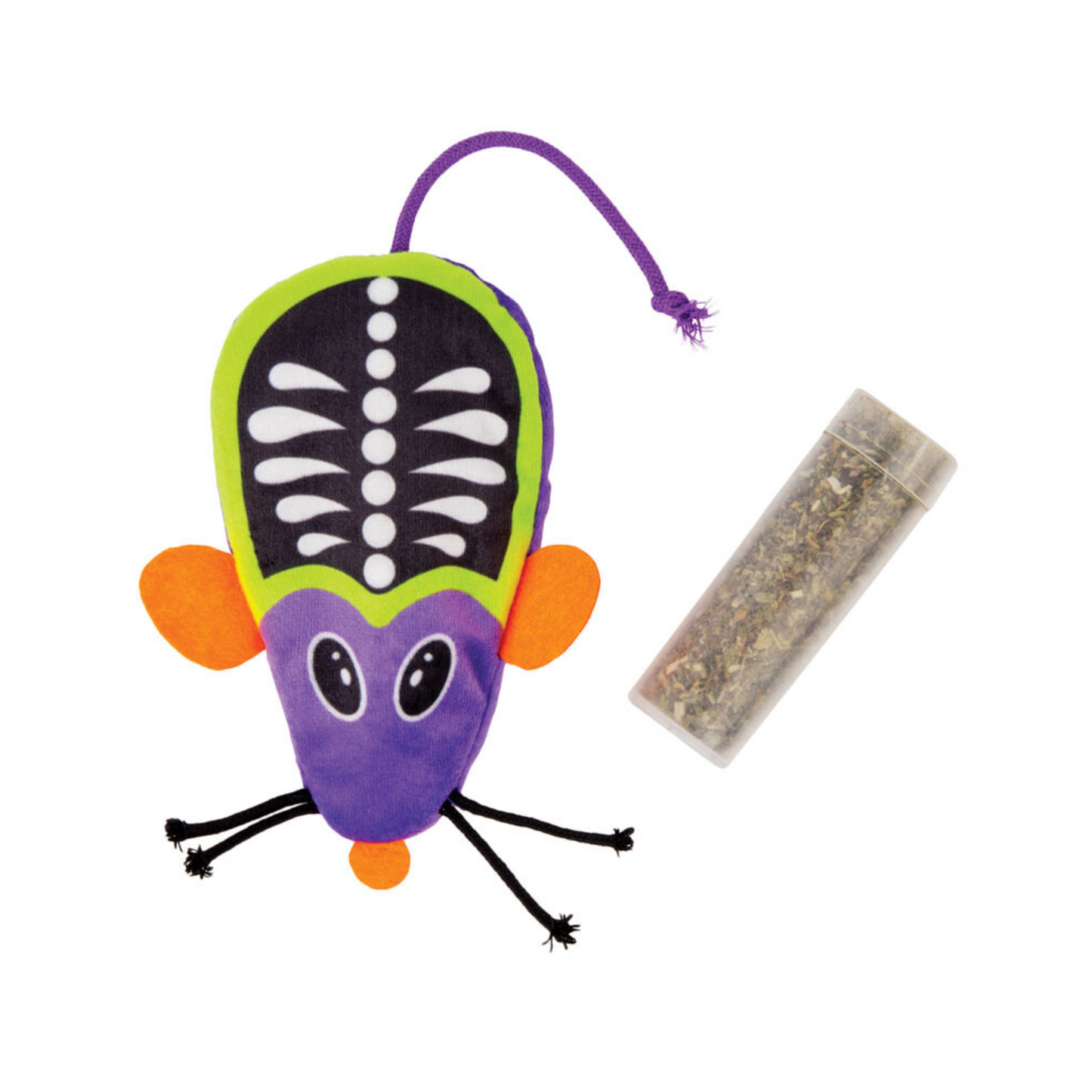 KONG Halloween Skeleton Mouse Juguete Rellenable para Gato 1 Pieza
