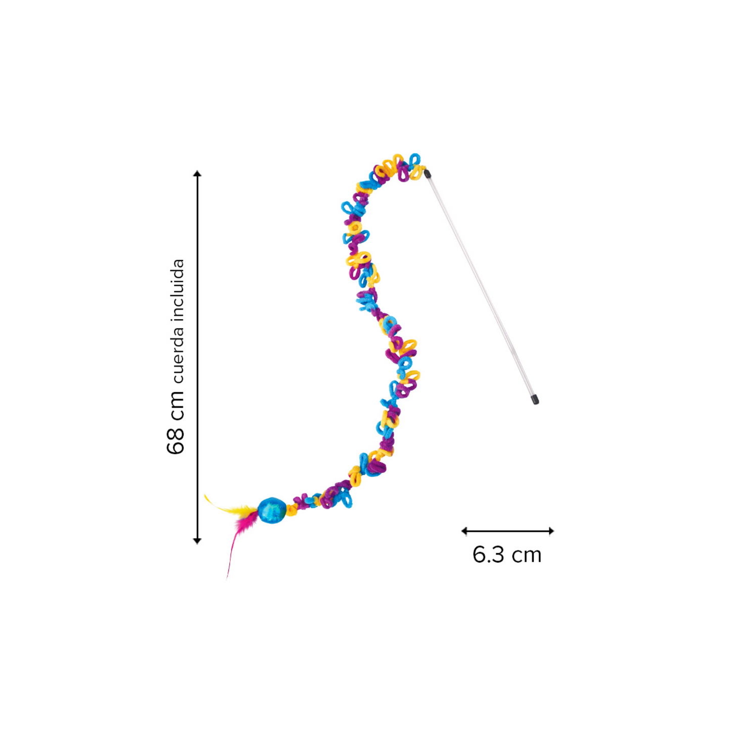 Kong Teaser Varita de Colores Mediano