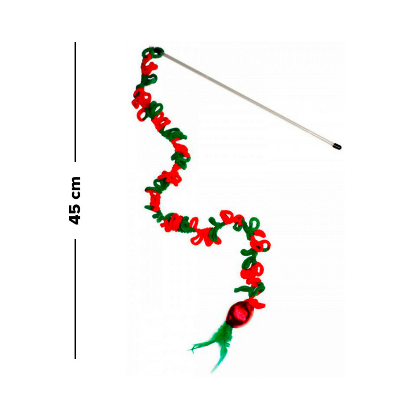 Kong Teaser Juguete de Varita de Color Rojo y Verde Mediano para Gatos