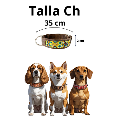Kybopet Collar Artesanal Color Amarillo Para Perro Talla Chico