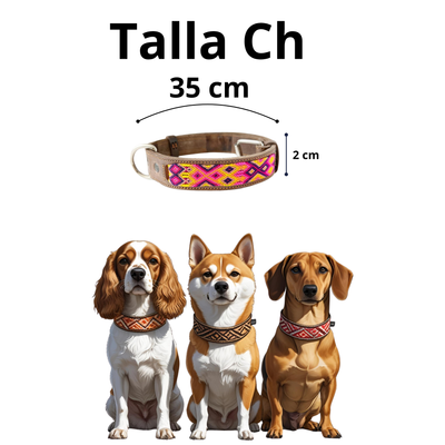 Kybopet Collar Artesanal Color Morado Para Perro Talla Chica