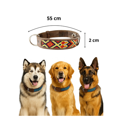 Kybopet Collar Artesanal Color Rojo Para Perro Talla Chico