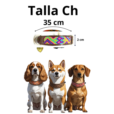 Kybopet Collar Artesanal Color Rosa Para Perro Talla Ch