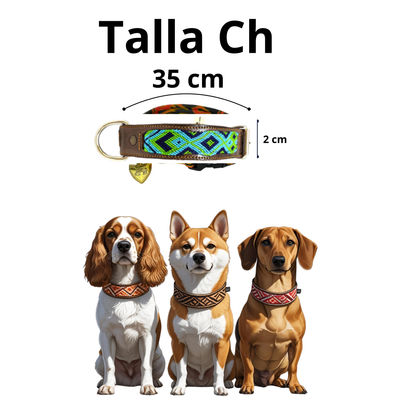 Kybopet Collar Artesanal Color Verde Para Perro Talla Chica