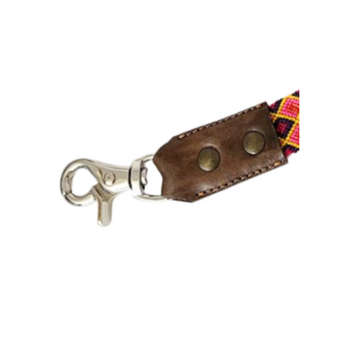 Kybopet Correa Artesanal Tejida Hilo De Seda Color Morado