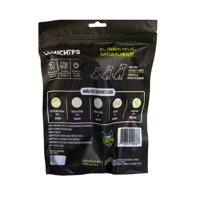 Lomichips Premios Deshidratados Sabor Traquea de Res 2 Piezas para Perro