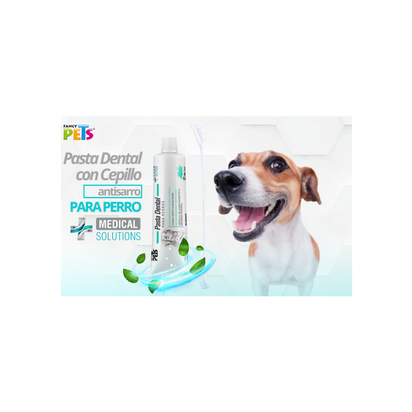 Kit de higiene bucal antisarro para perros Medical Solutions