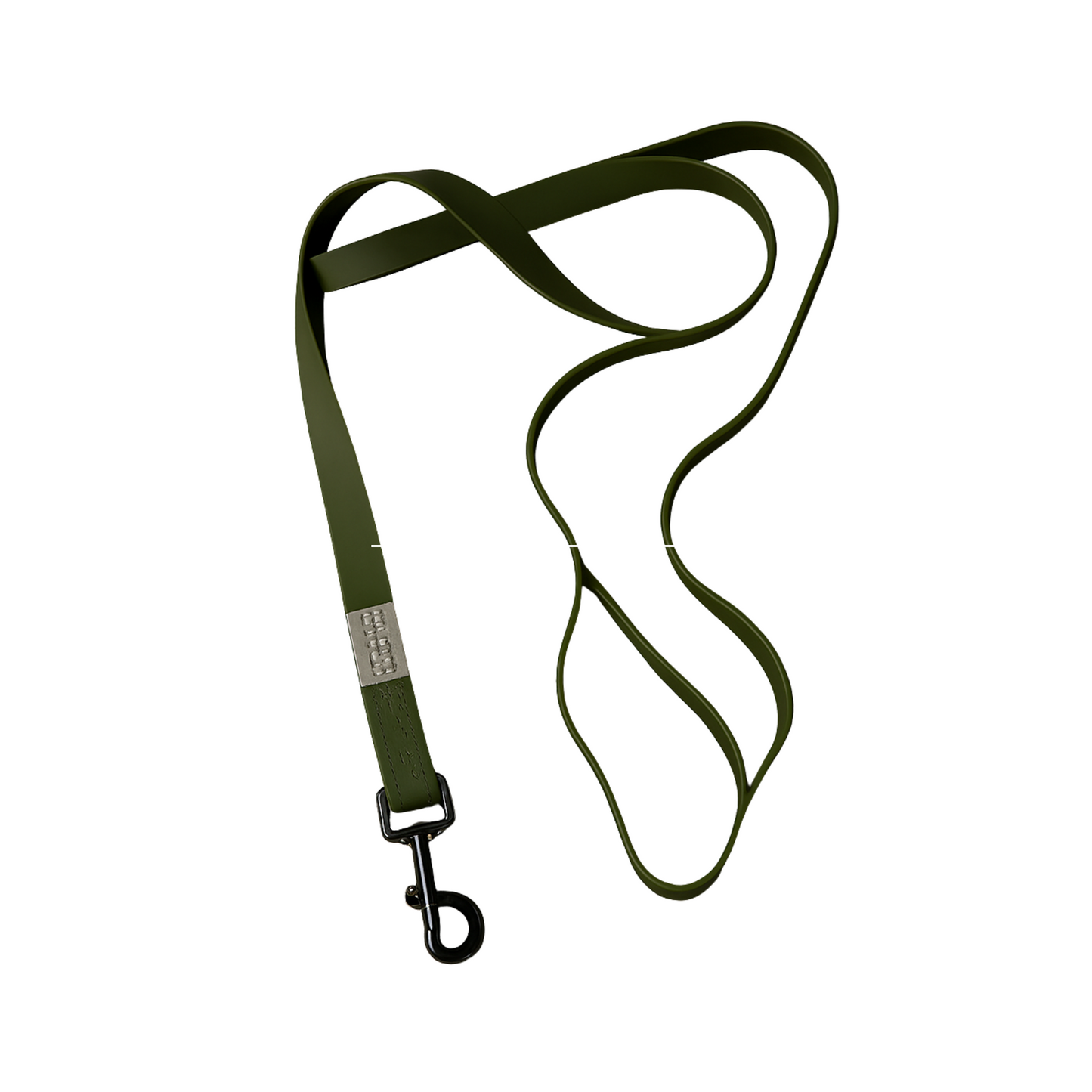 Mr. Wuff Correa para Perro PVC Textura Antideslizante Refuerzo de Nylon Color Verde Militar