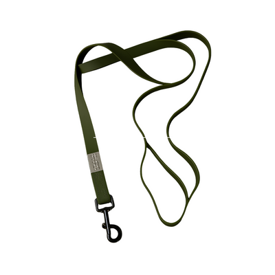 Mr. Wuff Correa para Perro PVC Textura Antideslizante Refuerzo de Nylon Color Verde Militar