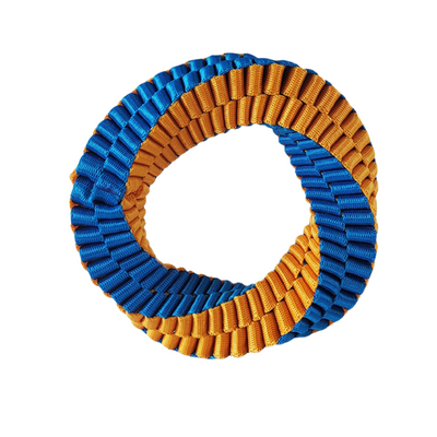 Nan Choice Juguete Mordedera Trenzada Color Azul con Naranja para Perros