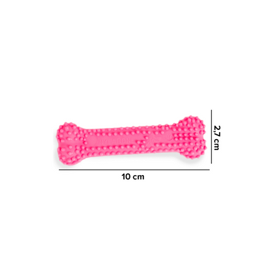 Nylabone Hueso Masticabale Chico Color Rosa para Perro Cachorro Sabor Pollo