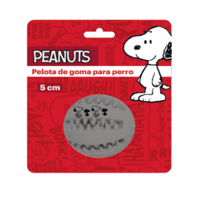 Peanuts Pelota de Goma Color Gris con Ranuras para Croqueta