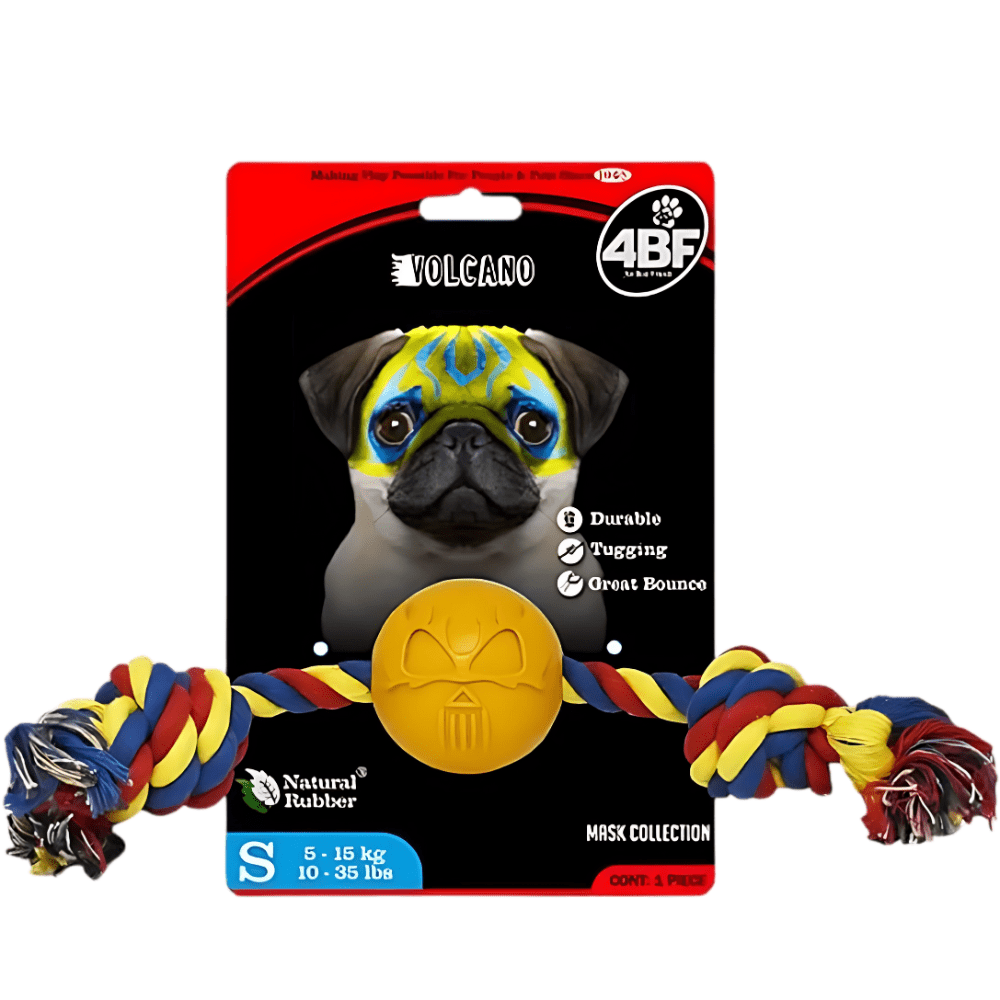 Pelota con Cuerda Volcano Mask Ch - AniMALL