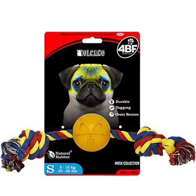 Pelota con Cuerda Volcano Mask Ch - AniMALL