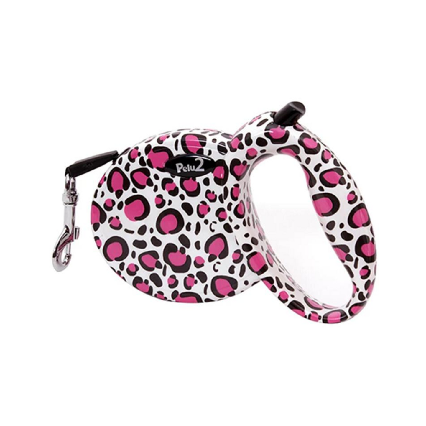 Pelu2 Correa Retractil Color Blanco con Manchas Chica