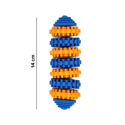 Pets&More Juguete Limpia Dientes para Mascotas Mediano Color Azul con Naranja