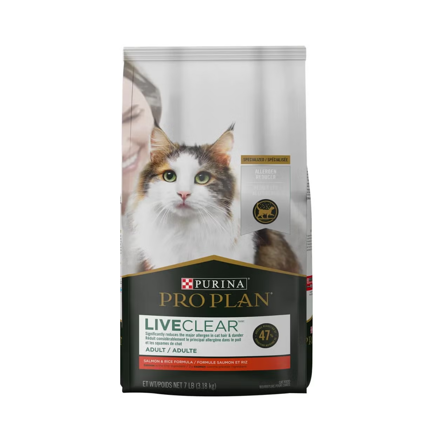 Pro Plan Liveclear Gato Adulto Receta de Salmón y Arroz 1.63 Kg