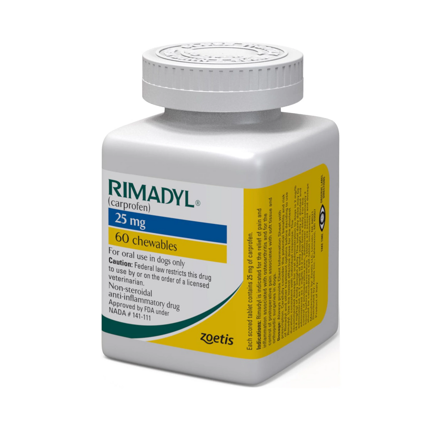 Rimadyl Carprofeno 25mg, 60 tabletas