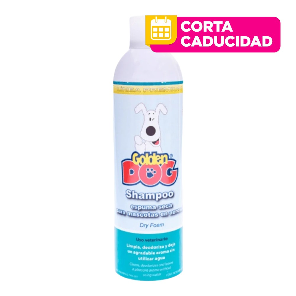 CORTA CADUCIDAD 31/05/2026 Shampoo en seco para Perros en Aerosol 400 ml Golden Dog