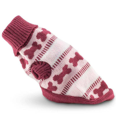 Suéter de hueso color rosa con blanco Talla 10 - AniMALL