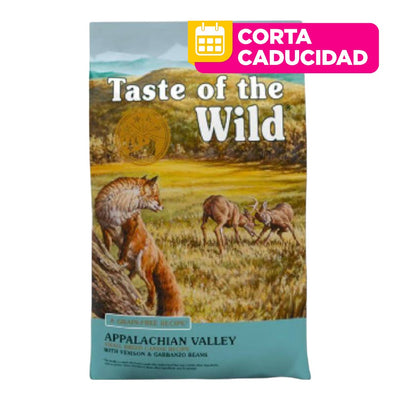 CORTA CADUCIDAD 30/03/2026 Taste Of The Wild Appalachian Valley Canine Venado y Garbanzo 2.28kg