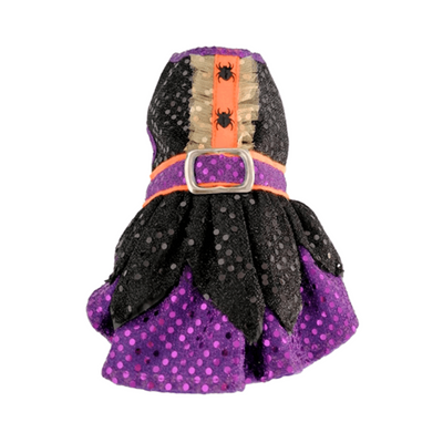 Toutmignon Vestido de Bruja con Lentejuelas Color Negro y Morado Talla 0