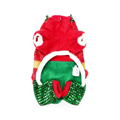 Toutmignon Traje de Duende Color Rojo con Verde Talla 0